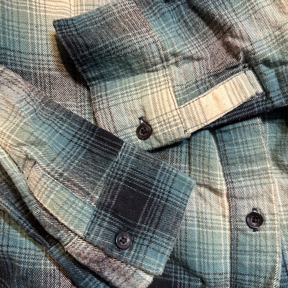 Pendleton Teal White Plaid Button Down 100% Cotto… - image 8